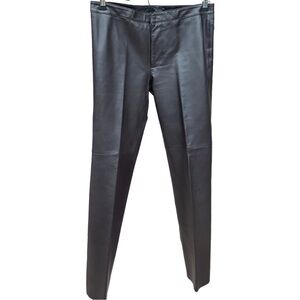NEW FRONTIER DARK BROWN LEATHER PANTS SIZE 10